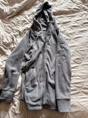 Bench Kids' Gray Hooded Fleece Zip Jacket